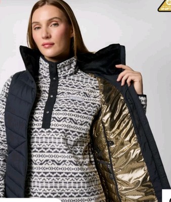 Columbia Women's Joy Peak II Omni Heat Infinity Gold Vest  Black  Sz 3x