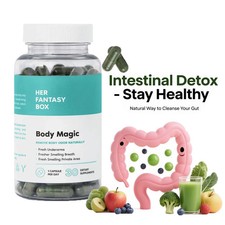 Her Fantasy Box Chlorophyll Capsules – Vegan Detox & Digestion, 30ct (200mg)