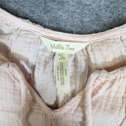 Matilda Jane Top Womens Medium Pink Ruffle Wonderment Call Me Cute Preppy Tunic - Picture 6 of 17