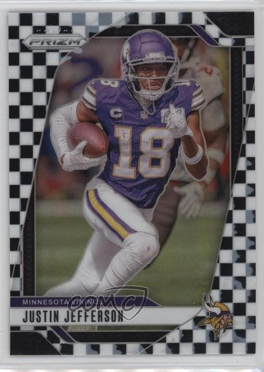 2024 Panini Prizm Black & White Checker Prizm Justin Jefferson #187 1pk2