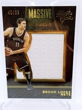 2015-16 Panini Black Gold - Massive Materials Brook Lopez #39 /99 (MEM)