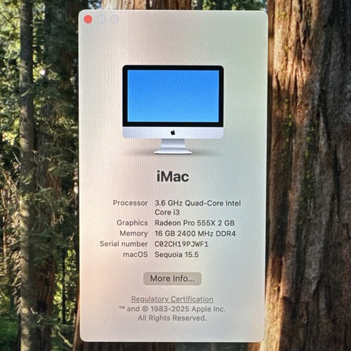 iMac 21.5" 2019 Intel i3-8100 3.6GHz 16GB RAM 1TB SSD MacOS - Photo 10/12