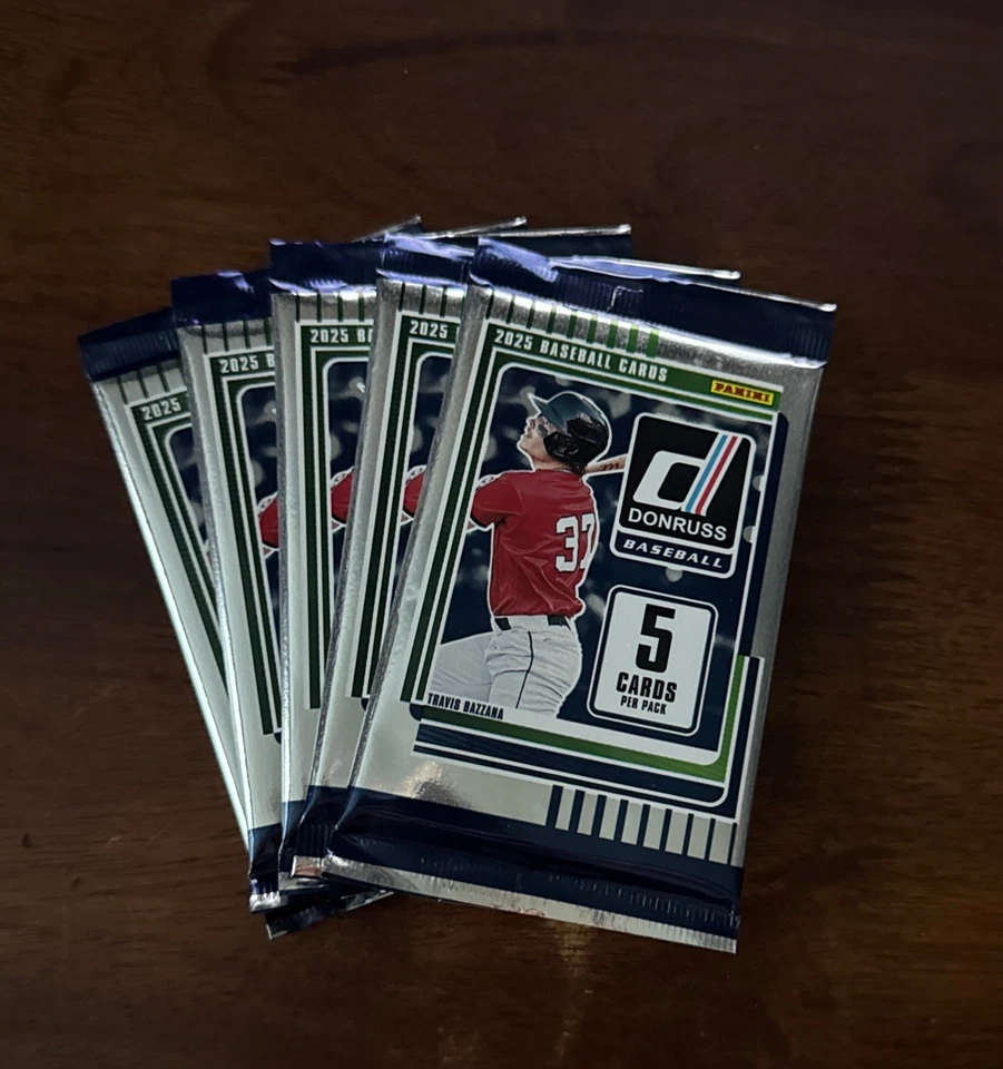 Lote de 5 PACK: Paquete de 5 tarjetas de béisbol Donruss 2025 - Sellado de fábrica - **Envío gratuito Foto 2 de 4