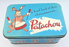 Ancienne boite à chaussures en métal, Patachou