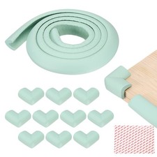 6.5 ft x 1.22 Inch Edge Corner Protector with 10 Corners, Light Green