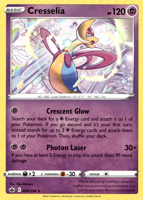 Cresselia 064/198 Rare Regular SWSH: Chilling Reign Pokemon TCG NM