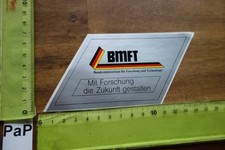 Alter Aufkleber Schule Weiterbildung BMFT Forschung und Technologie
