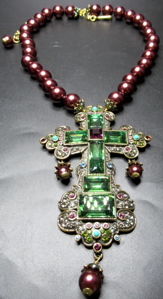 Collar Colgante Cruz Cuentas Cristal Colorido HEIDI DAUS Foto 2 de 4