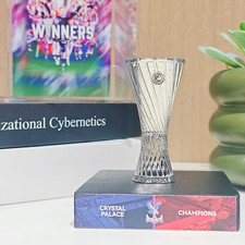 2025-26 Crystal Palace Football Winner Metal Trophy 8cm With Acrylic Display