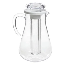 Service Ideas MWP19SB Pitcher with ice Tube, BPA Free, 1.9L, Smooth Body