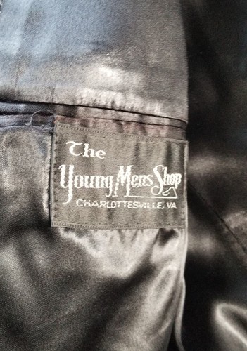 THE YOUNG MENS SHOP WOOL HARINGBONE OVERCOAT MADE IN USA CHARLOTTESVILLE ,VA - Picture 10 of 17