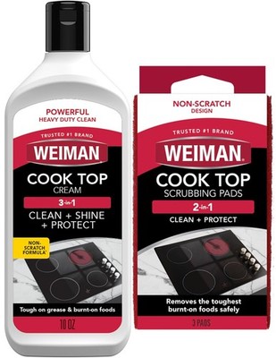 Weiman Ceramic Glass Cooktop Cleaner Polish Heavy Duty 10 Oz Stove Top