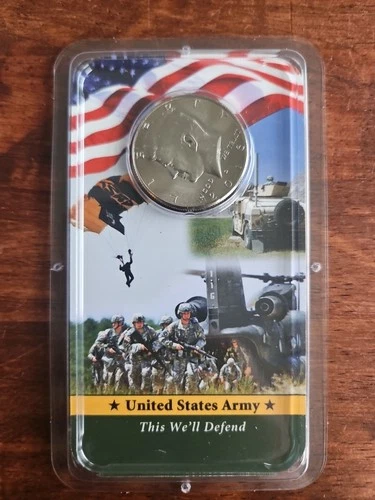 2016 - D Kennedy Half Dollar Coin U.S. Army Cover Unc Showpak