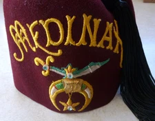 Vintage Medinah Shriner’s Fez Size 7 1/4 Heirloom Pre-1950's
