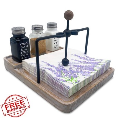 Ouseen Napkin Holder w/ Salt Pepper Shakers