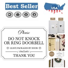 Quality Do Not Knock or Ring Doorbell Sign - Weather-Resistant Vinyl