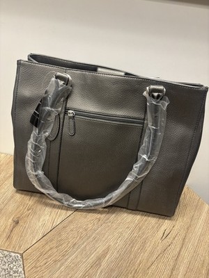 Wilsons Leather Womens Handbag Grey Shoulder Bag
