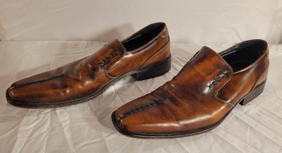 Marks & Spencer Autograph Shoes Mens Size 9 Leather Slip On Jeffery West Italy