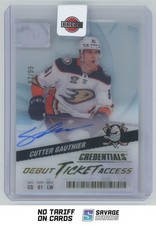 2024-25 UD Credentials Debut Ticket Access RC Auto Cutter Gauthier /99 #DTAA-CG