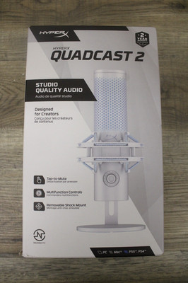 HyperX Quadcast 2 Frost   USB Microphone for Gaming, Streaming Podcast, Frost