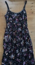 Miss Selfridge All Over Embellished Dress Navy/Multi UK Size 6 