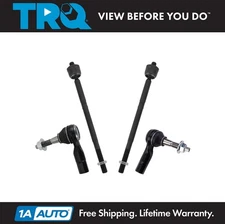 TRQ Front Inner and Outer Tie Rod Set For 19-22 Jeep Cherokee