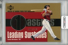 2003 Upper Deck Lance Berkman Game Used Jersey 065/100