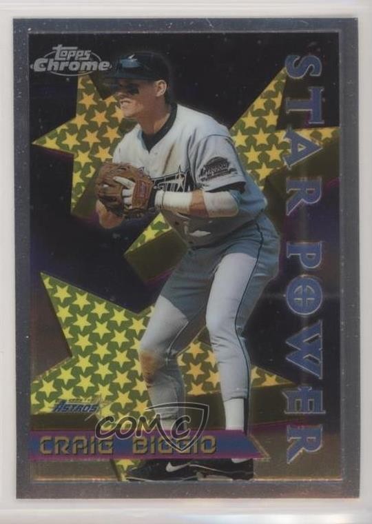 1996 Topps Chrome Star Power Craig Biggio #9 HOF 0b7