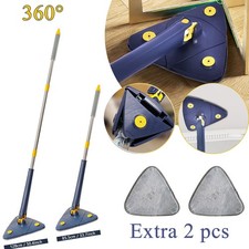 360° Rotatable Cleaning Triangle Mop Water Squeezing Mop for Floor Ceiling Wall