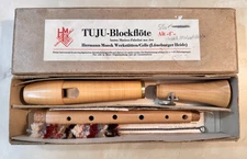 Vintage 1950s TUJU-Blockflote Hermann MOECK German Wood Recorder Original Box