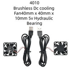 40mm x 40mm x 10mm 4010 5V Cojinete Hidráulico Sin Escobillas DC Ventilador de Enfriamiento USB