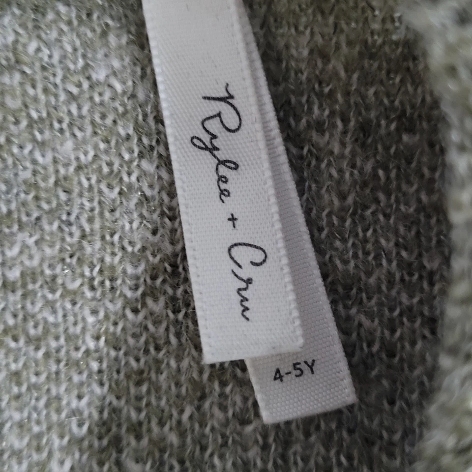 Rylee + Cru зеленый шерсти мохера смесь сосны пуловер свитер размер 4-5Y - Изображение 3 из 4