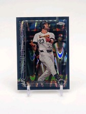 Andrew Benintendi 2025 Topps Chrome #197 Black RayWave Refractor /10 White Sox