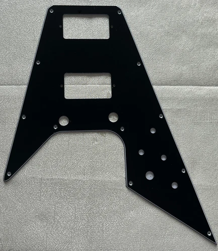 Custom For Gibson Flying V Style Guitar Pickguard 3-Ply Black