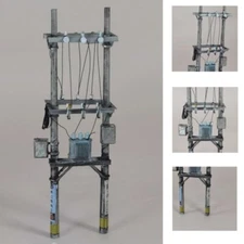 Diorama 1/64 Power Pole Transformer Model City Railway Scene Model Accessory Toy