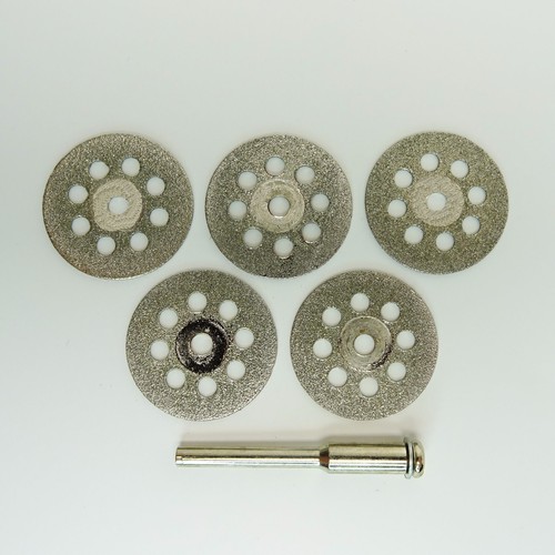 Diamant Trennscheibe 5 Stück  22mm + 1 Aufspanndorn Dremel Proxxon Multitool - Bild 1 von 2