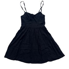 Forever 21 Women’s Size Small Tie Front Spaghetti Straps Little Black Sun Dress