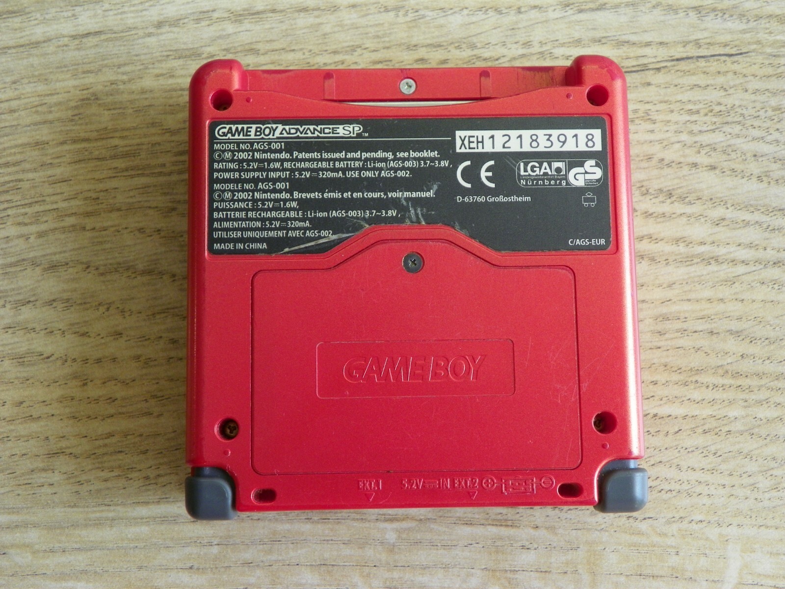 Gra Nintendo Game Boy Advance SP AGS-001 Flame Red + 4 GRY - Bez baterii! Popularne wyprodukowane w Japonii