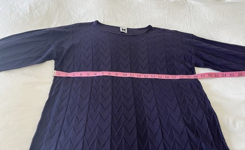 M Missoni | Women’s SZ M to Large | Purple Tunic Lightweight Chevron Sweater - Picture 3 of 7