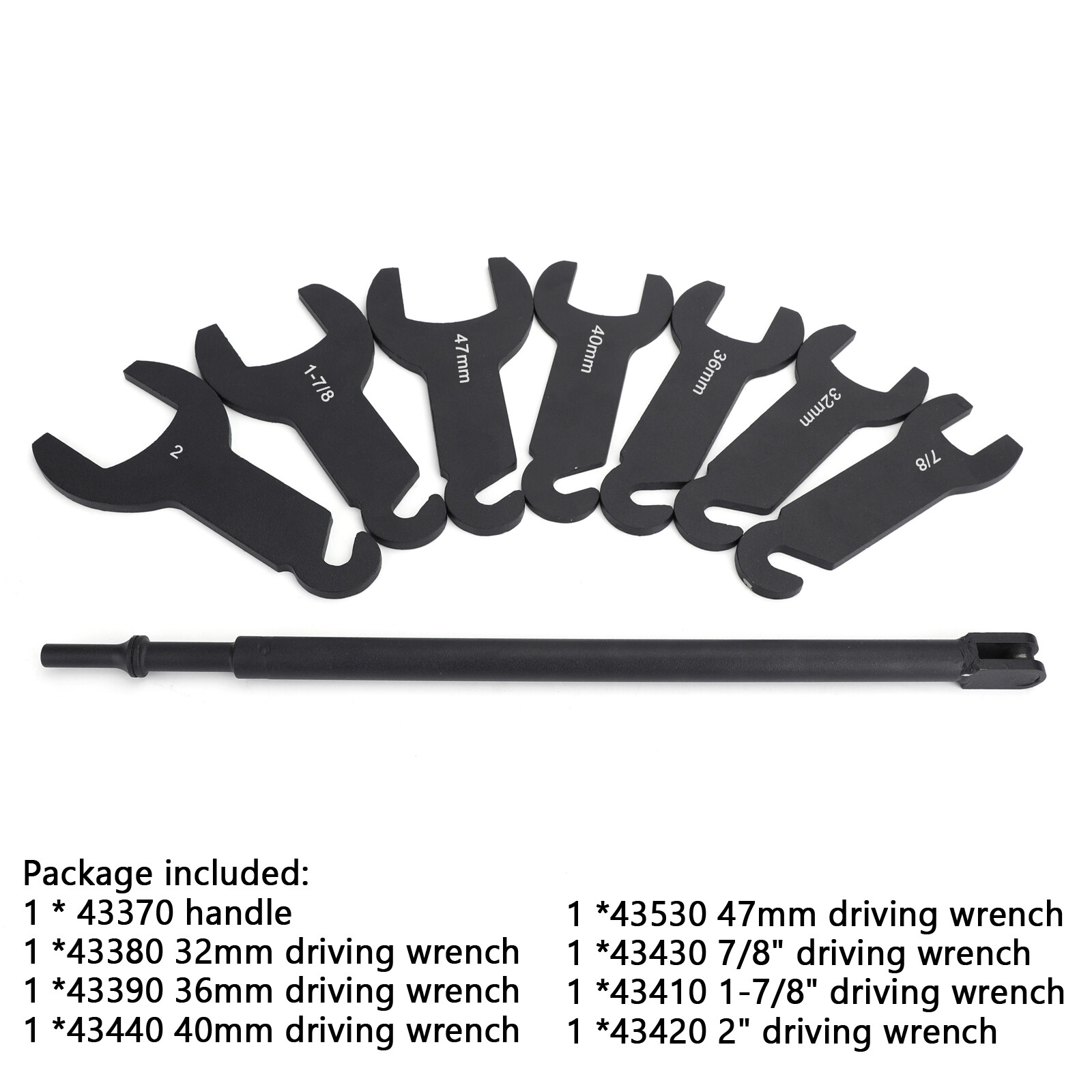43300 Pneumatic Fan Clutch Wrench Set Fit For Ford GM Chrysler Black AU