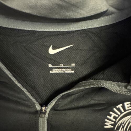 Maglione Artiglio Bianco Uomo XL Nero Nike 1/4 Zip Manica Lunga Logo Camicia - Foto 2 di 4