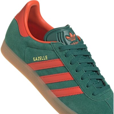 adidas gazelle silver green womens Gazelle collegiate green/preloved red/gum