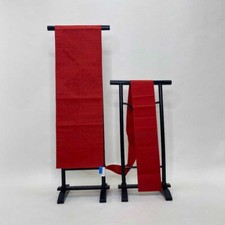 NAGOYA OBI VINTAGE kimono Japan OBI Silk Antique red Japanese-pattern 1448
