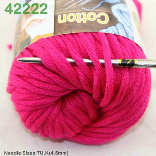 Sale New 1 Skein x 50 gr Soft 100% Cotton Chunky Super Bulky Hand Knitting Yarn - Picture 33 of 59