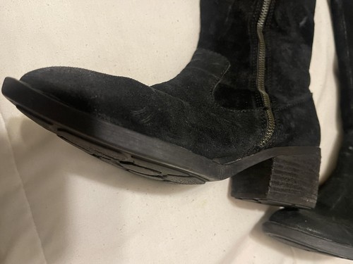Born Bley Wildleder schwarz Schnalle Reitstiefel Größe 6,5M gebraucht, in einwandfreiem Zustand - Bild 3 von 8
