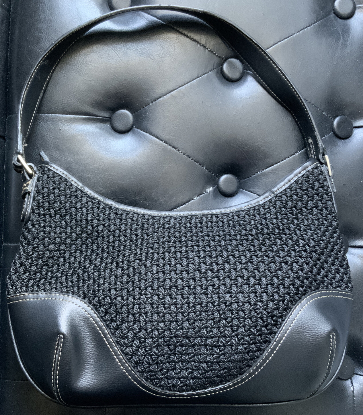 The Sak Black Crochet Handbag - image 1