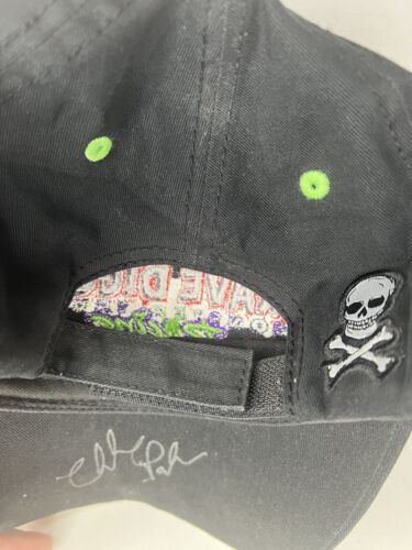 Y2K 2009 Grave Digger Racing Monster Jam Flame Adjustable Embroidered Hat Signed - Picture 12 of 12