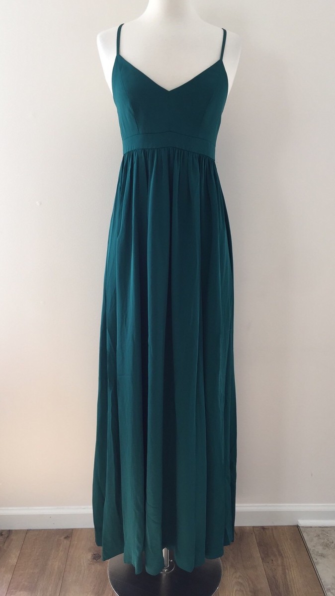 JCrew $178 Long Drapey Spaghetti-Strap Dress 00 Academic Green G3513 Maxi New JCrew $178 Long Drapey Spaghetti-Strap Dress 00 Academic Green G3513 Maxi New