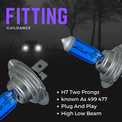 H7 Headlight Xenon White HID Super Bright Car Bulbs Lamps Light Blue Globes 12v - Picture 7 of 13