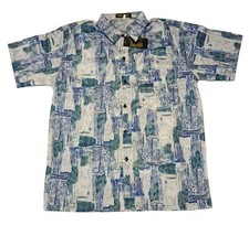 Mens Thai Silk Shirt From Bangkok Thailand - New Design Around Thailand   35S